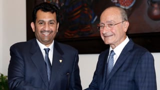 Al-Thani se despacha a gusto con el alcalde de Málaga