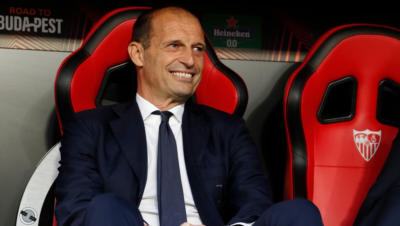 Allegri se rinde al 'manicomio' de Nervión: "El estadio estuvo increíble, no es fácil jugar aquí, lo prometo"