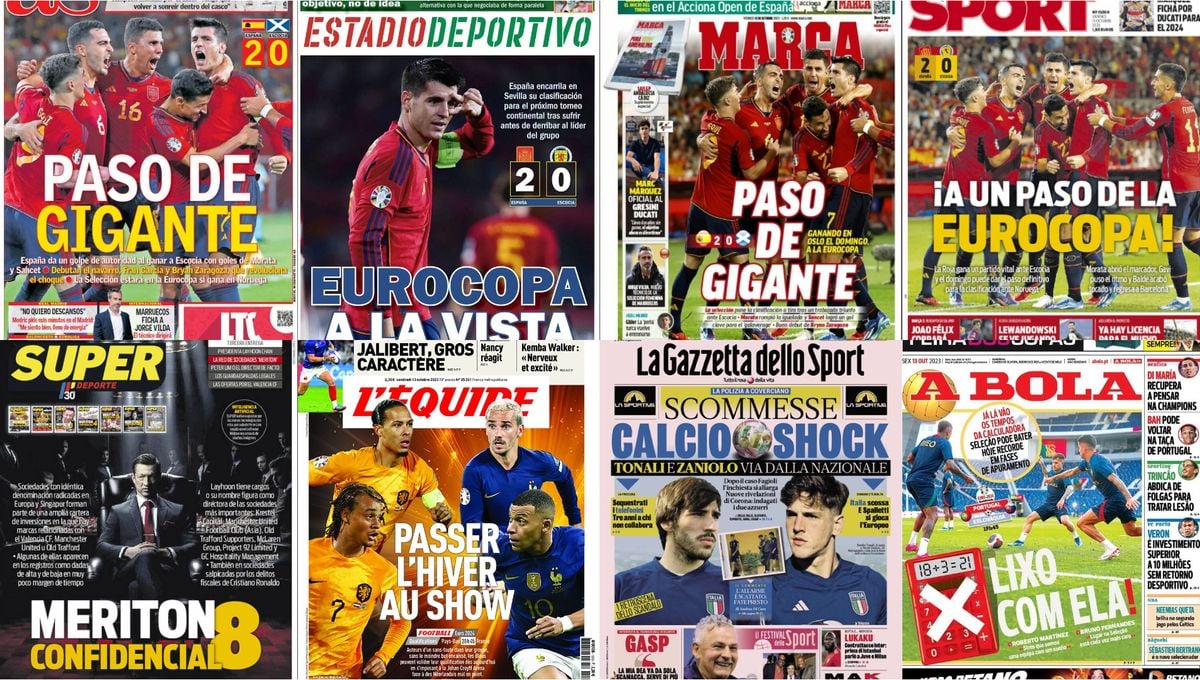España y la Eurocopa, Marc Márquez con Ducati, Vilda a Marruecos... portadas del viernes 13 de octubre del 2023