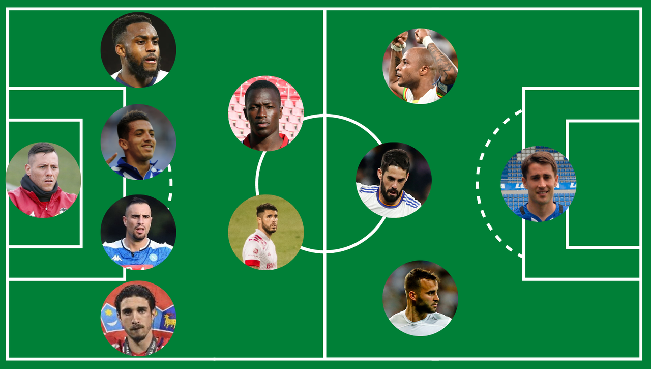 Los mejores futbolistas libres del mercado