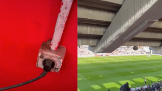 Un periodista provoca sin querer un apagón en Vallecas antes del partido ante el Real Madrid