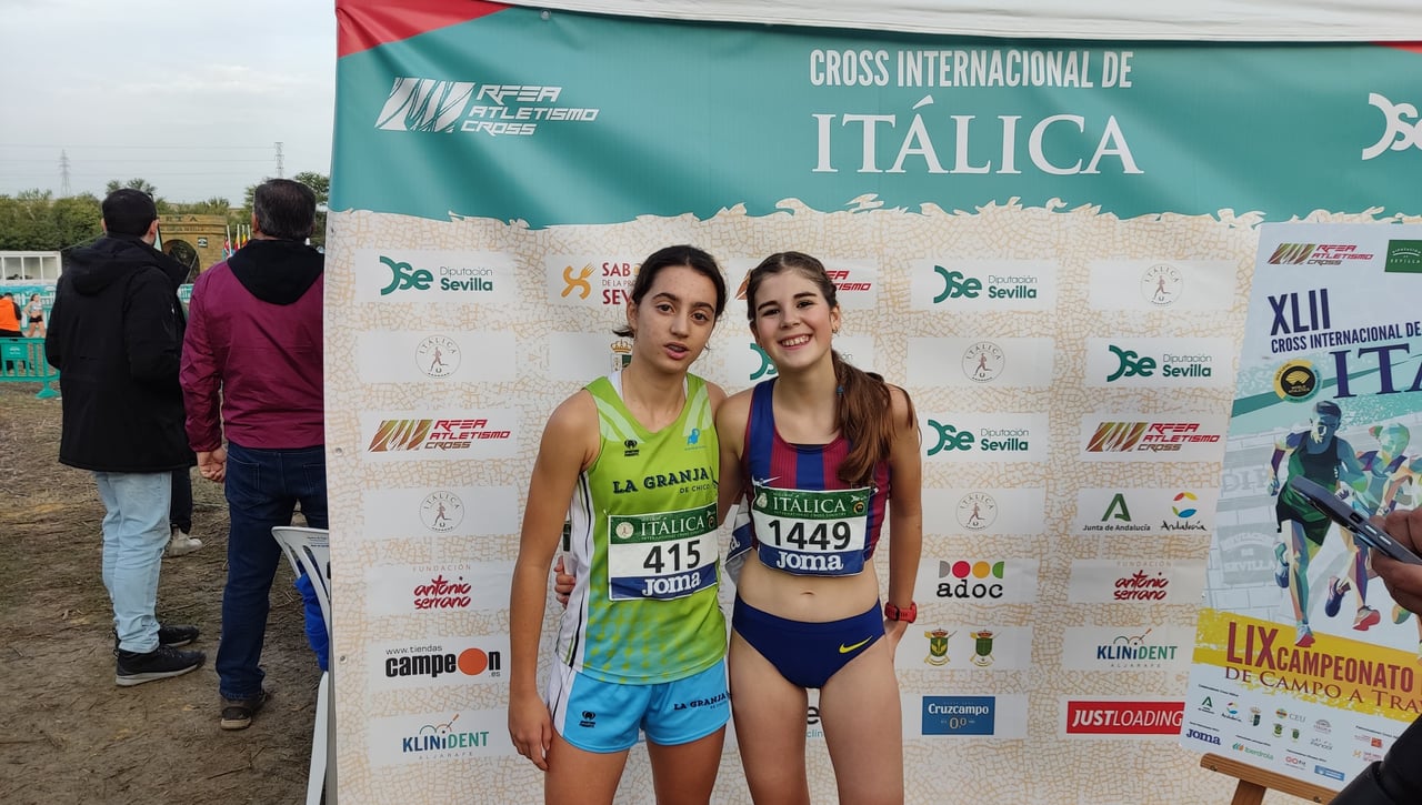 Los ganadores del Cross de Itálica 2024 en las categorías sub16 masculino y femenino por equipos