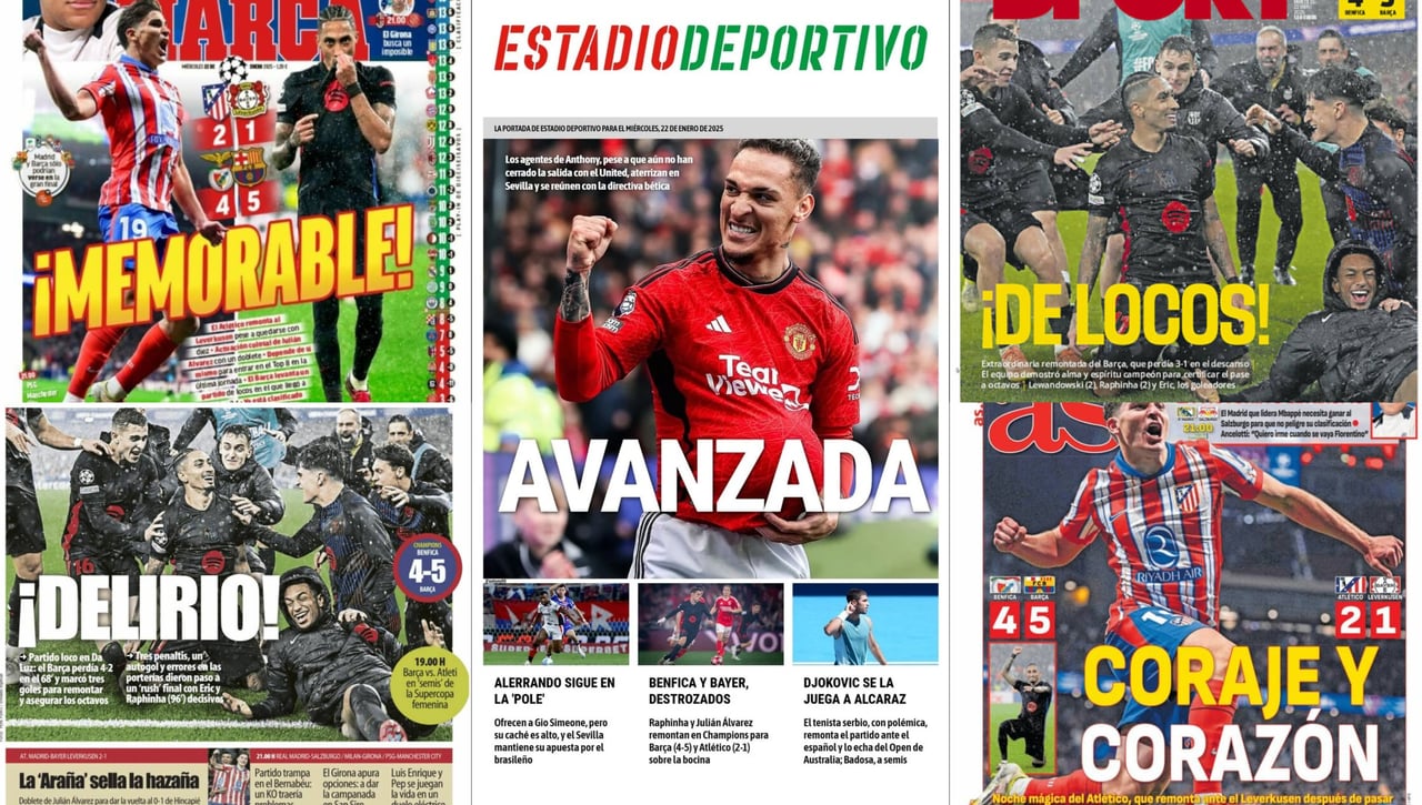 La llegada de Anthony, la oferta por Alerrando, las remontadas de Atleti y Barça... Así vienen las portadas