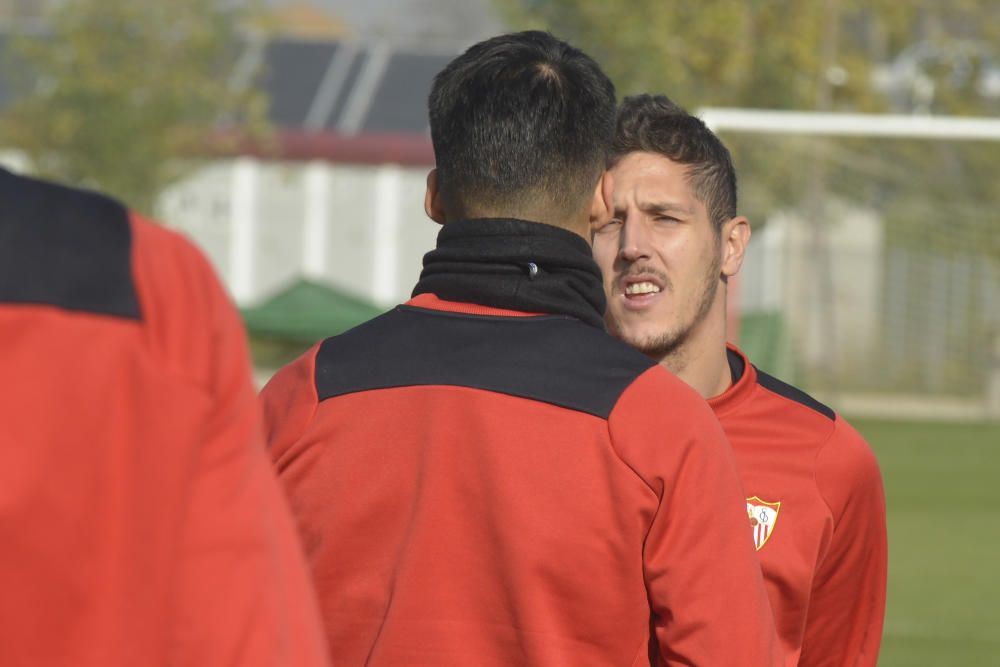 (Vídeo) El primer entrenamiento de Jovetic en el Sevilla