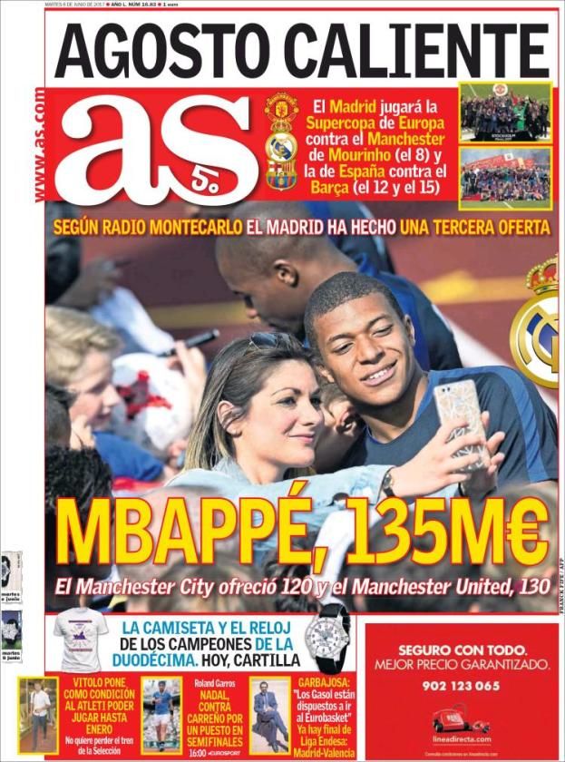 Bellerín, Ronaldo, Mbappé, el Valencia Basket... así vienen las portadas
