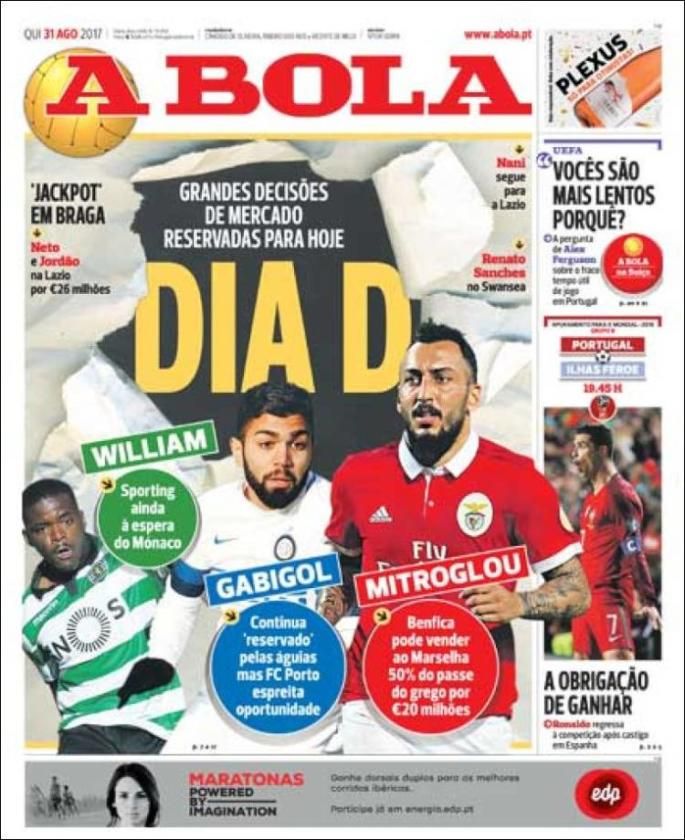 Villa, Dybala, Coutinho, Nani... Así vienen las portadas de hoy