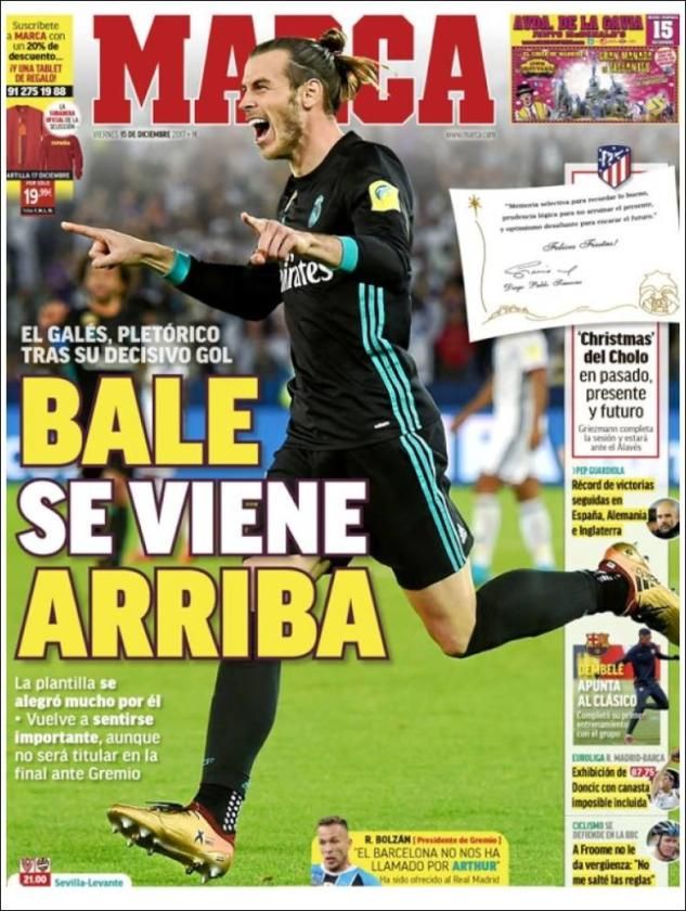 Bale, Maradona, Coutinho, Guedes o Callejón, en las portadas