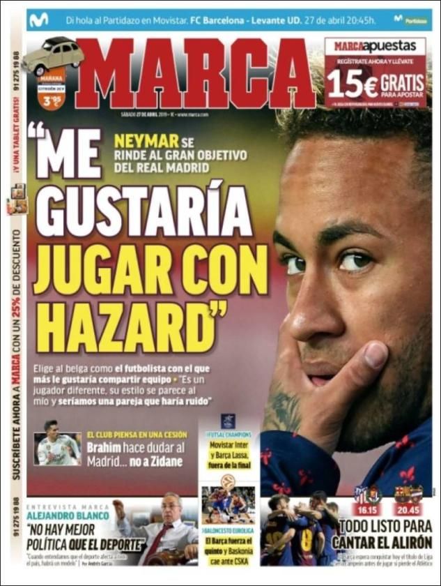 Setién, Neymar, Pogba, Ben Arfa y LaLiga del Barça, en las portadas