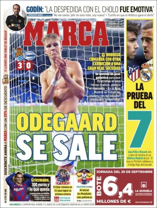 La derrota del Sevilla, Odegaard y el interés del Barça en Fabián, en las portadas