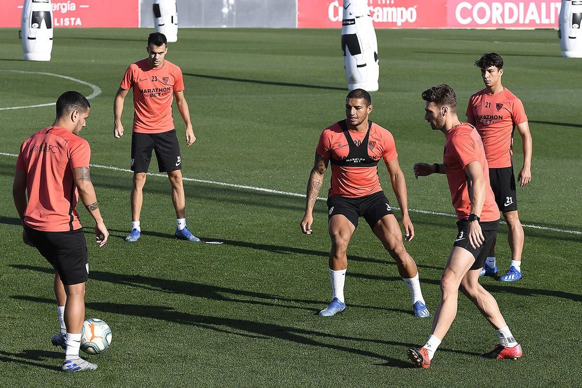 El entrenamiento del Sevilla FC, en imágenes