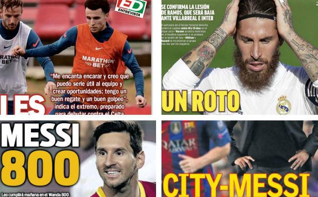 Las secuelas de la 'Roja', Idrissi, Messi... Así vienen las portadas