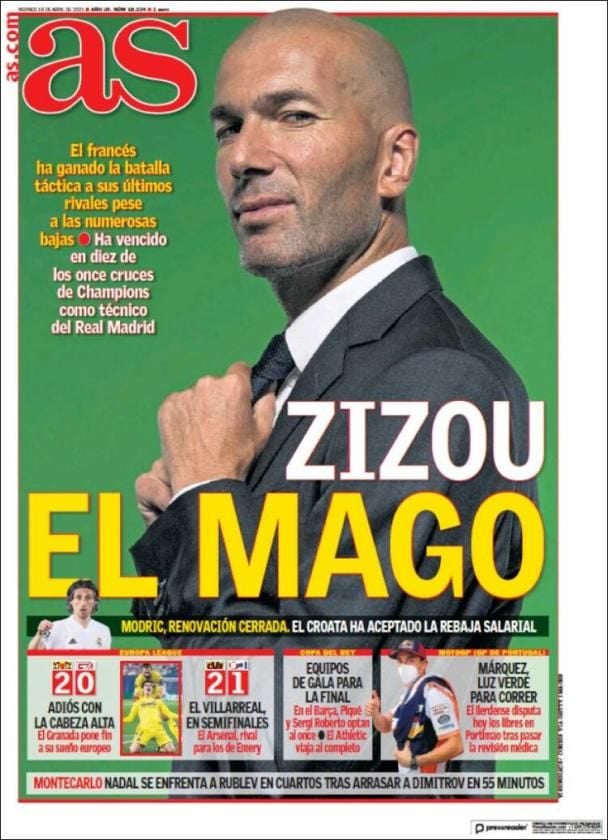 Las portadas del viernes: la renovación de Joaquín, Zidane, Neymar...