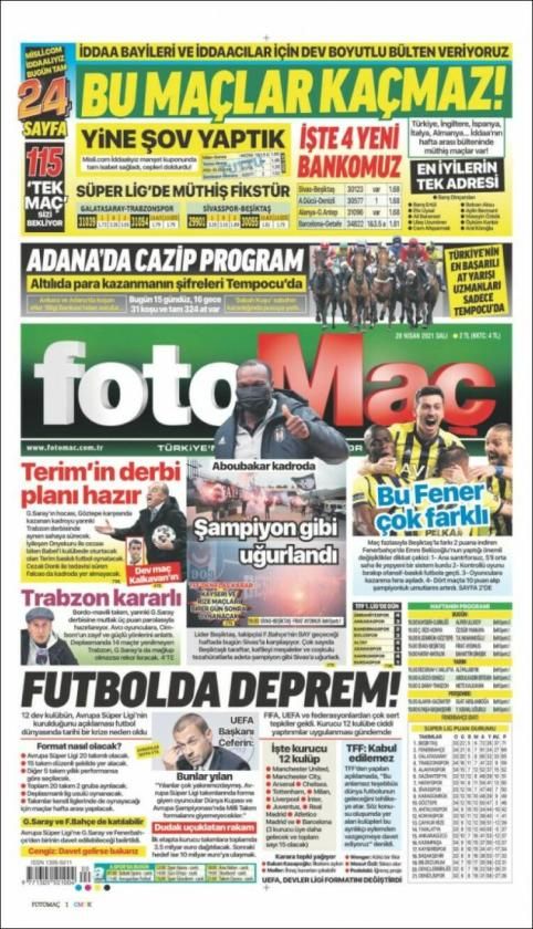 El repaso a las portadas de este martes muestra el rechazo unánime de toda Europa a la Superliga