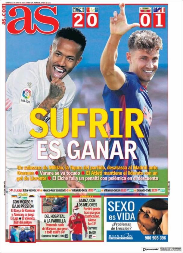 Así vienen las portadas del domingo: La lucha por LaLiga, el Valladolid-Betis, un recambio para Koundé...