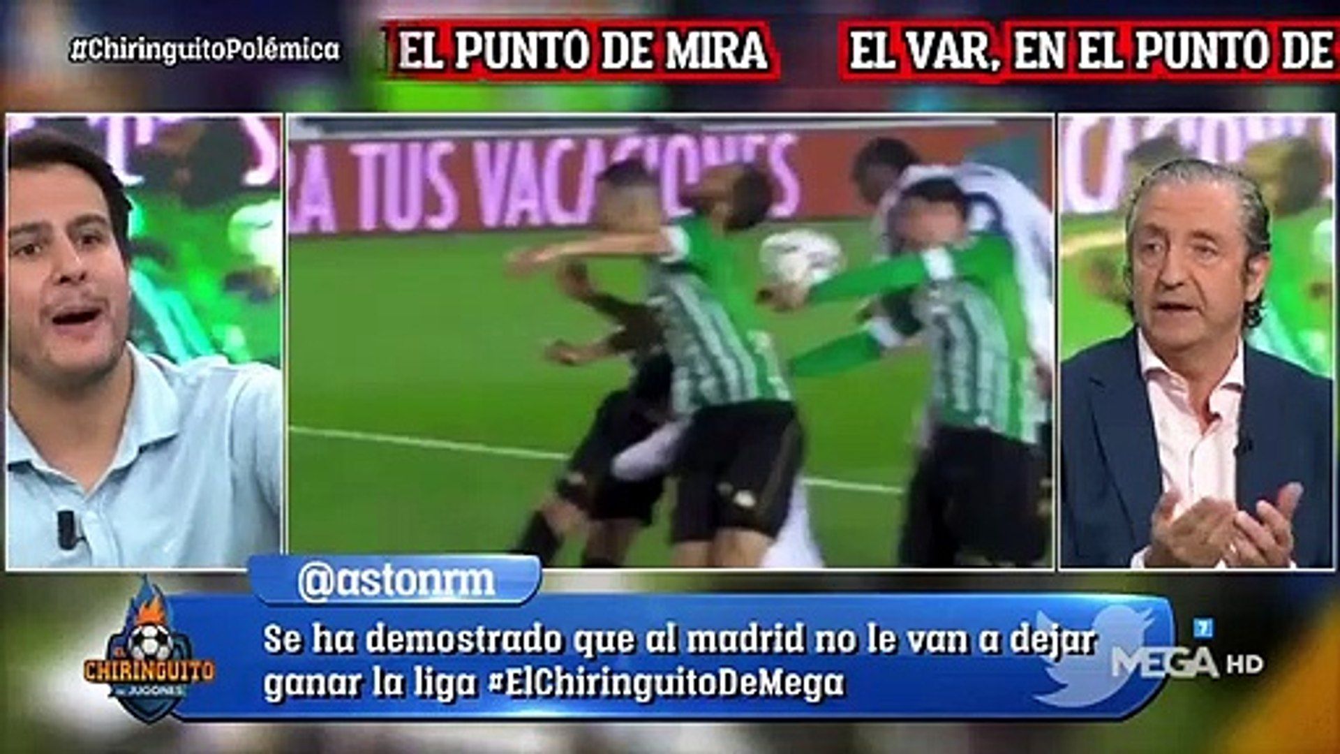 Arde 'El Chiringuito': El enfado del Madrid por el penalti de Militao ante el Sevilla lo paga... ¡el Betis!